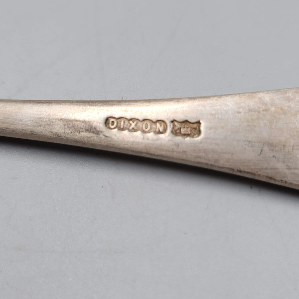 Antique James Dixon Silver plate 7 Forks Spoon Crest Monogram Heraldic Set