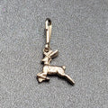 Deer Charm Purse Charm Bag Charm Zipper Pull Keychain Gift Silver tone 3/4"