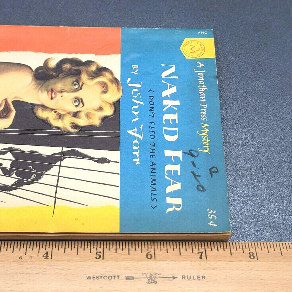 Naked Fear by John Farr 1955 Jonathan Press Mystery Paperback no. 82