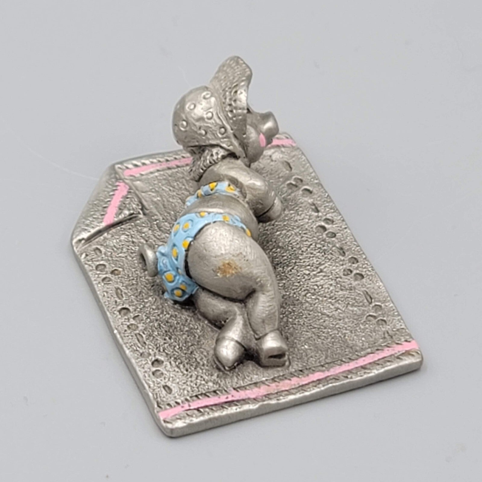 VTG Hudson Fine Pewter Pig wear swimsuit Anthropomorphic Miniature Figurine 3428