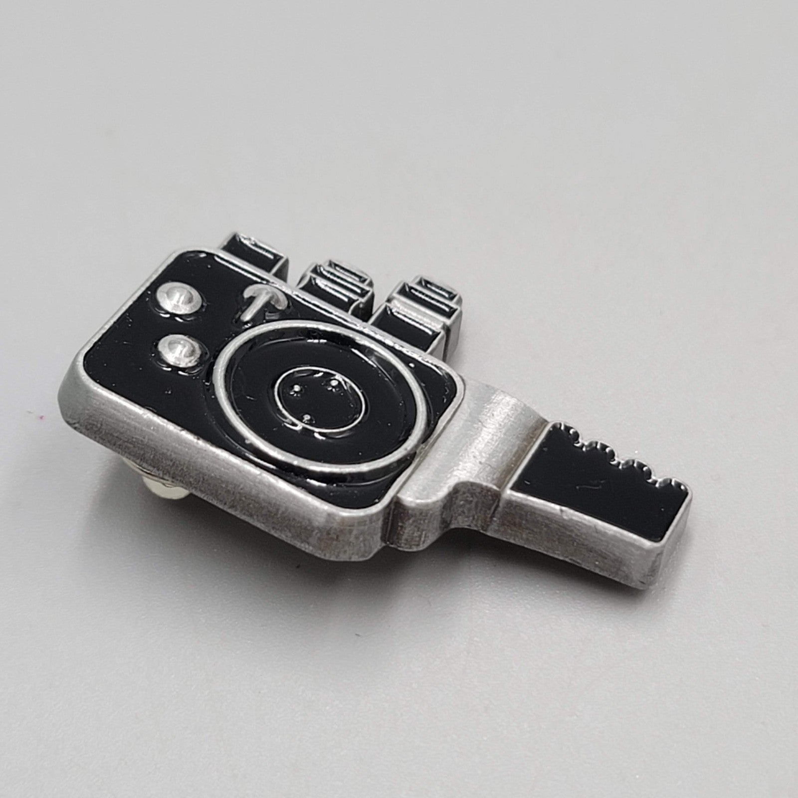 Retro Cinema Movie Film Camera Enamel Lapel Pin 1.5"