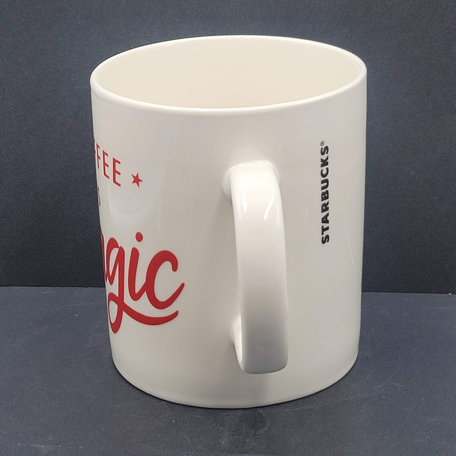 Starbucks Coffee is Magic XL 28oz Coffee Mug Cup Pink White Large