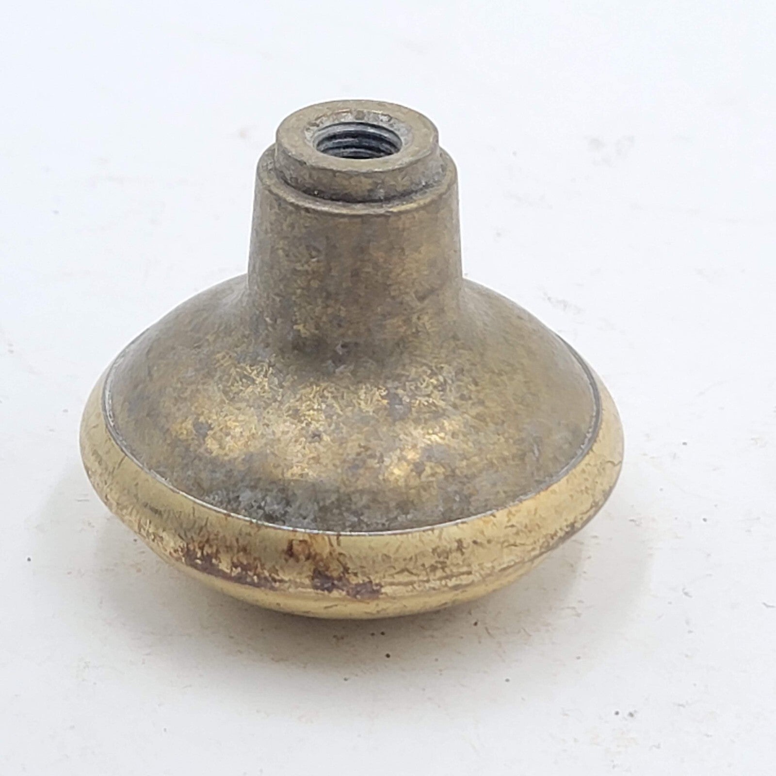 Vintage SINGLE Doorknob Gold Color Salvage Door Hardware 2.25"