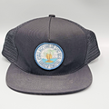 Salty Crew Dos Palms Find Refuge in the Sea Black Snapback Trucker Hat