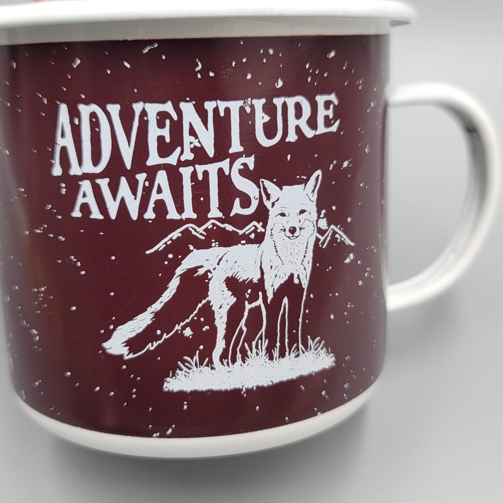 Ollee Bee Enamel Tin Campfire Coffee Mug Enamelware Color Changing Adventure