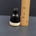 Vintage Miniature Pottery Vase Black Glaze 1.75"