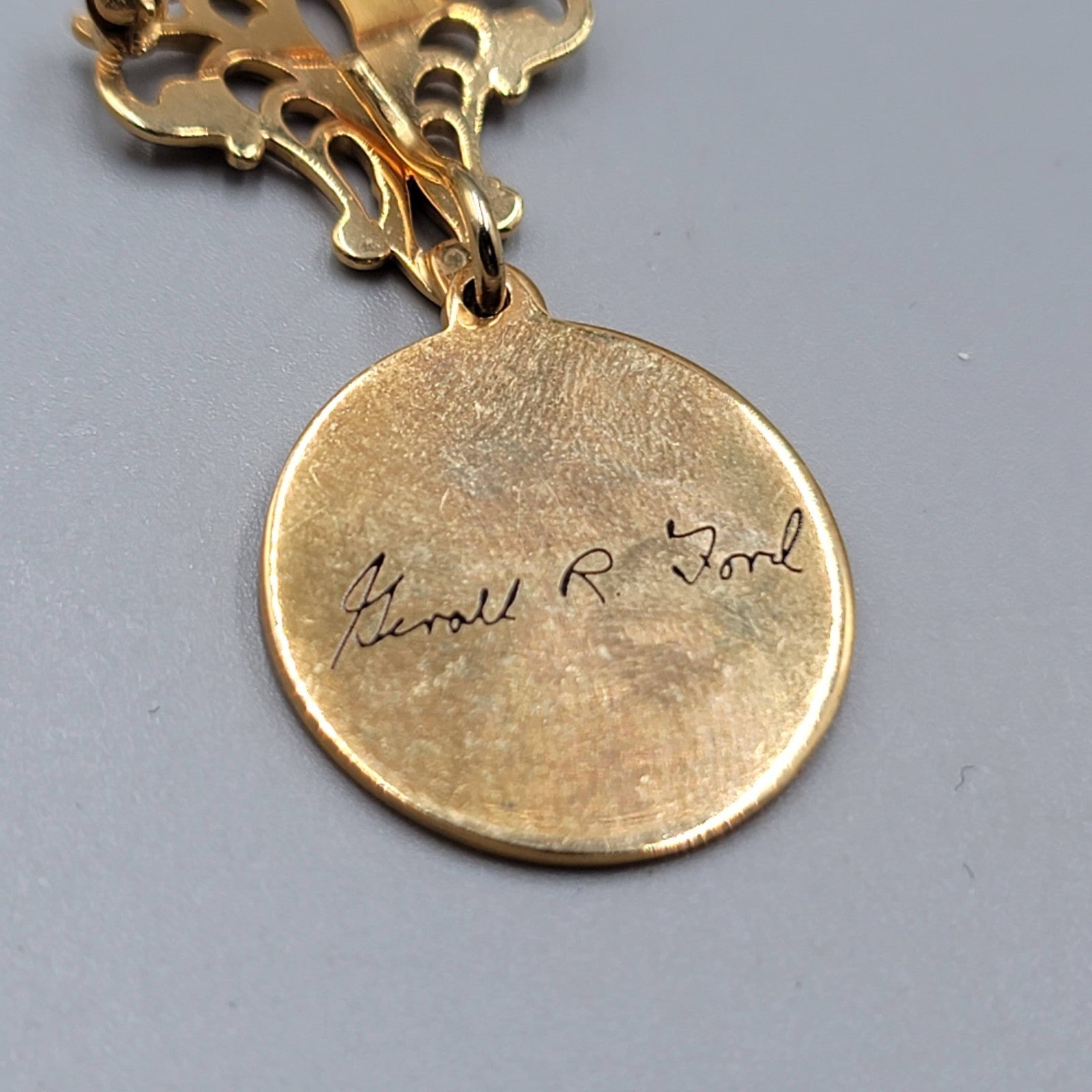 Vintage President of The United States Charm Pendant Gerald Ford Engraved