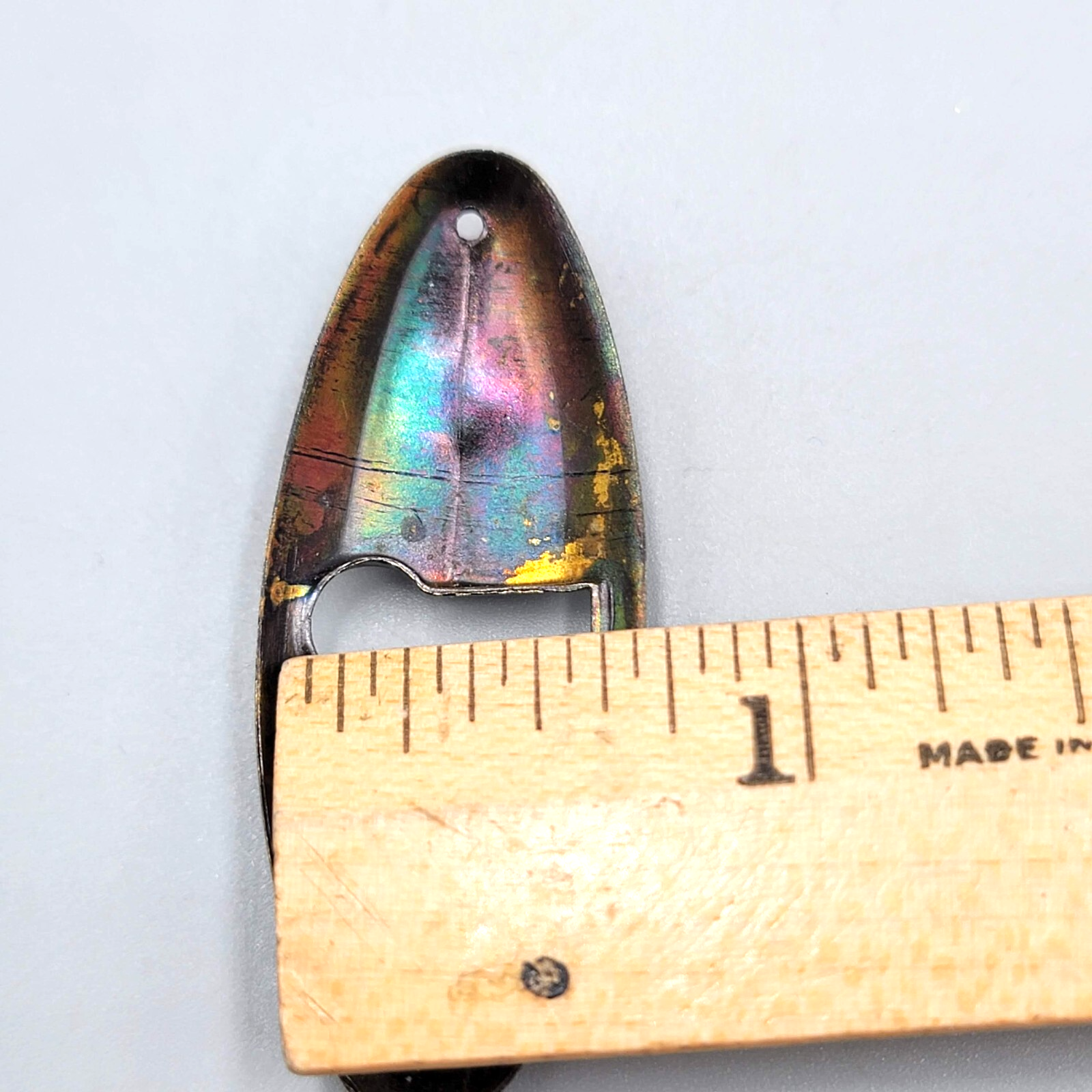 Vintage Skeleton Key hole Escutcheon Lot of 4 Hardware Iridescent Black