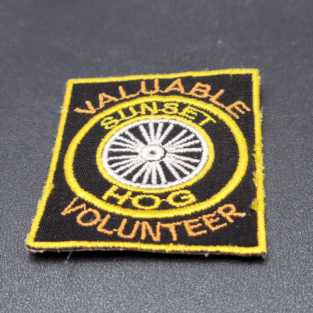 Sunset HOG Harley Davidson Valuable Volunteer Patch 2.75"x2.25"