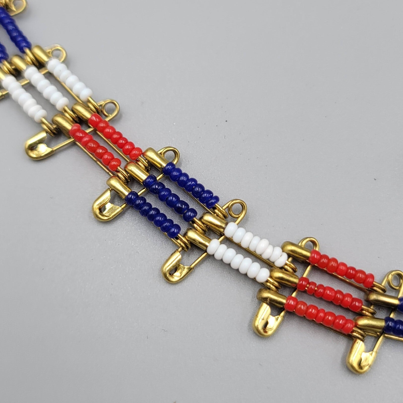 Vintage Beaded Safety Pins Pin Seed Beads Jewelry Crafts Crafting