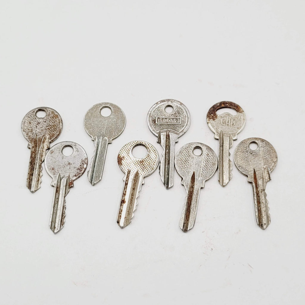 Vintage Key Lot of 6 Padlock Lock European Russian?