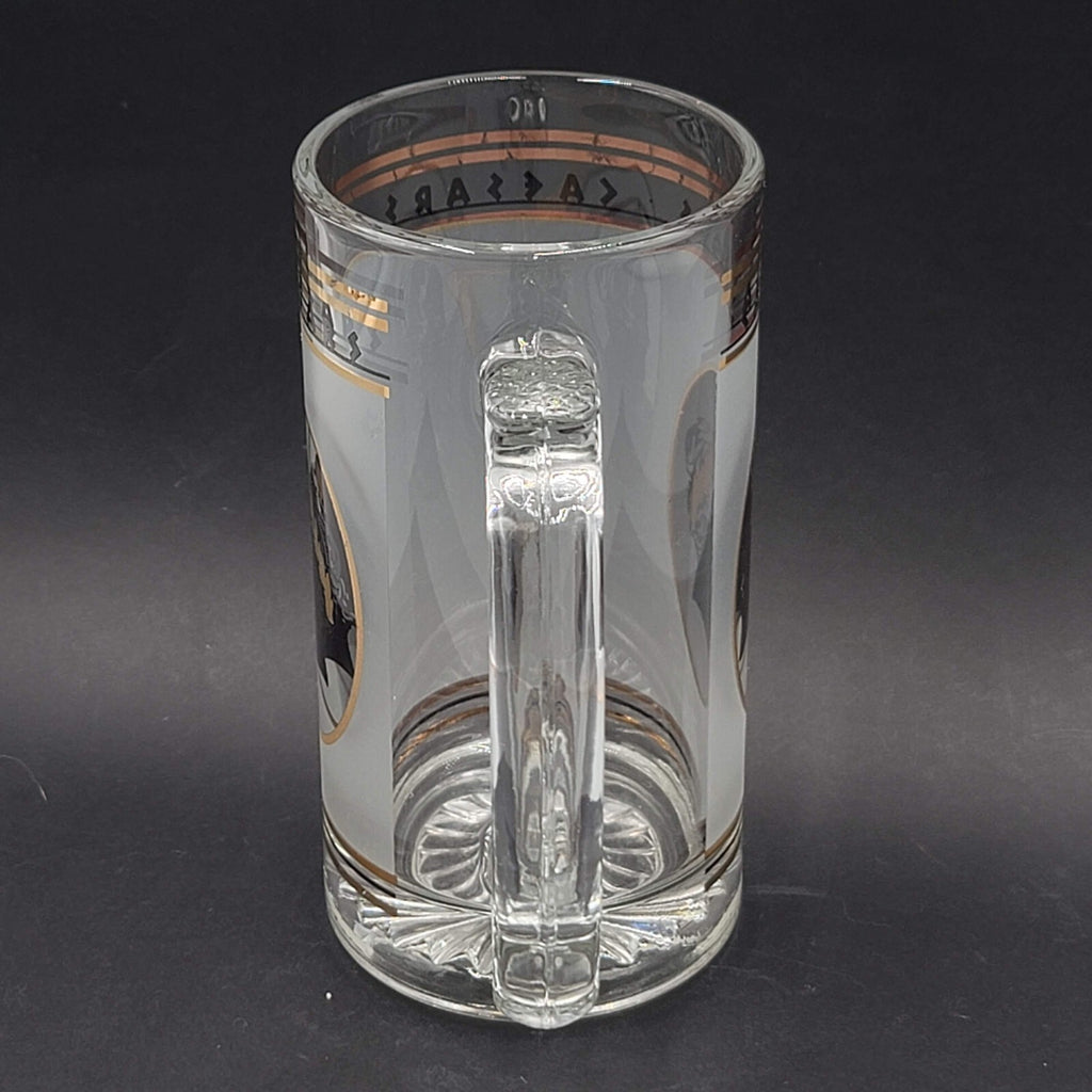 Vintage NEW Old Stock CAESAR'S PALACE Frosted Heavy Glass Mug Stein 7" Tall