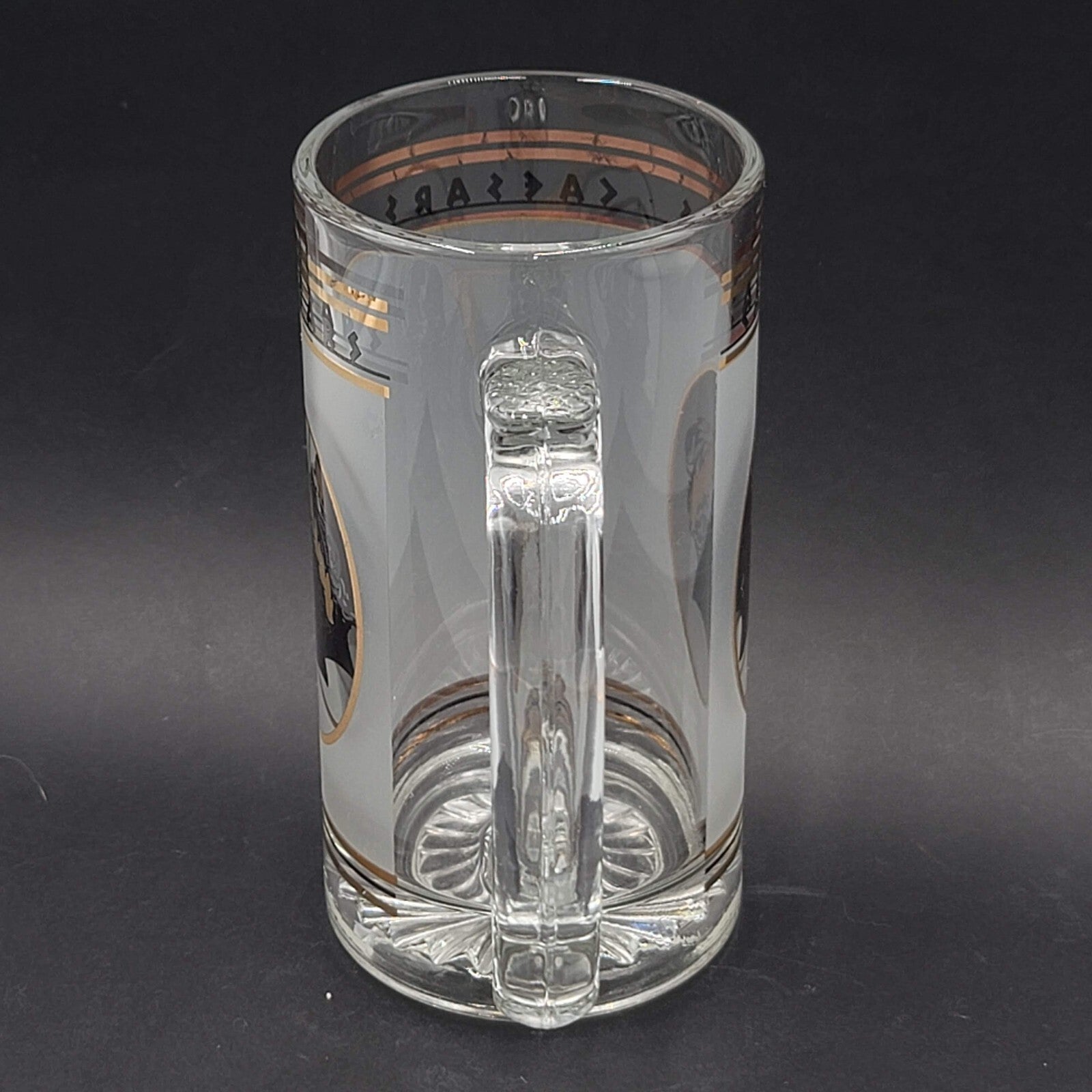 Vintage NEW Old Stock CAESAR'S PALACE Frosted Heavy Glass Mug Stein 7" Tall