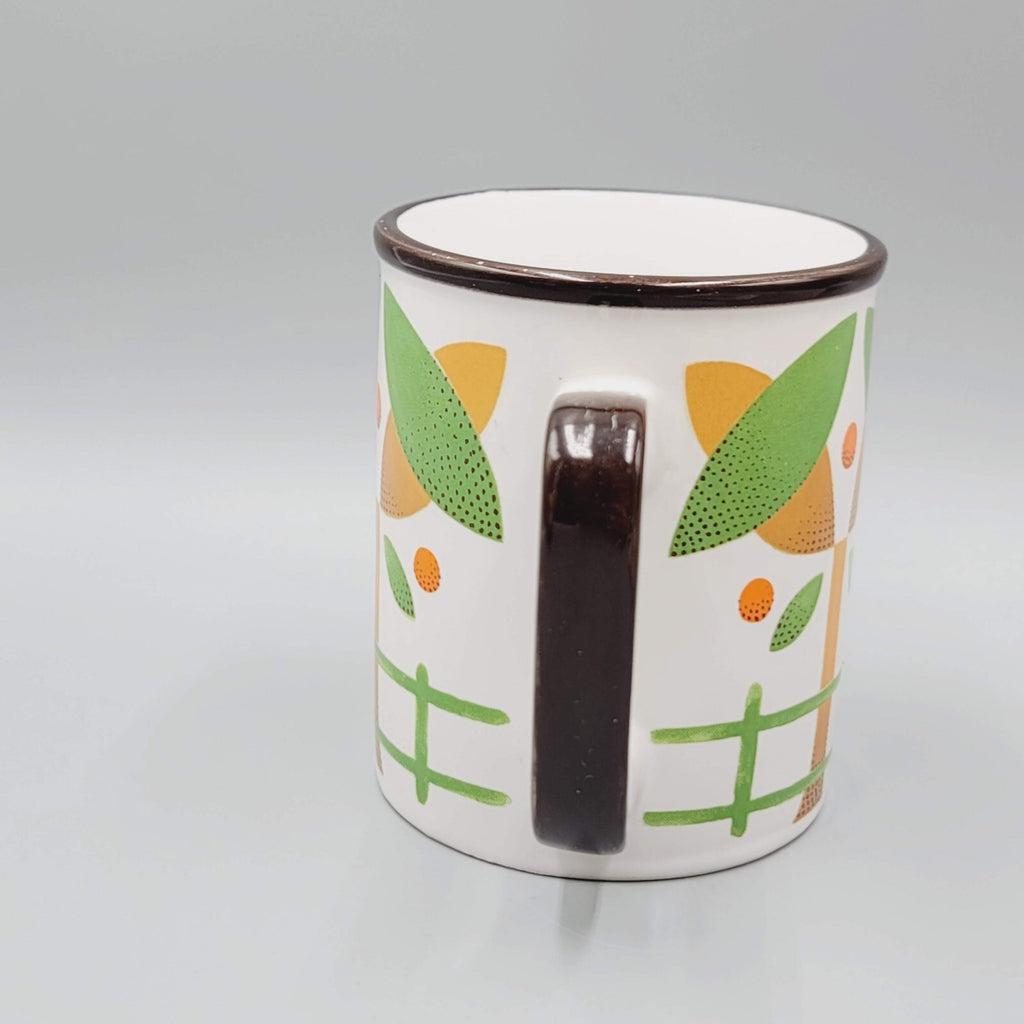 Vintage Scandinavian Tree Coffee Mug Ceramic Made in Japan