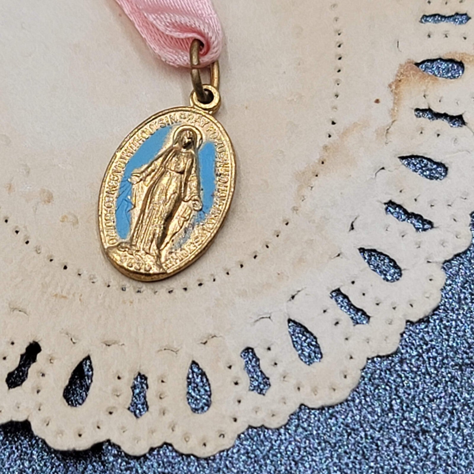 Vintage Catholic Religious Medallion Charm Lot Metal St Patrick etc