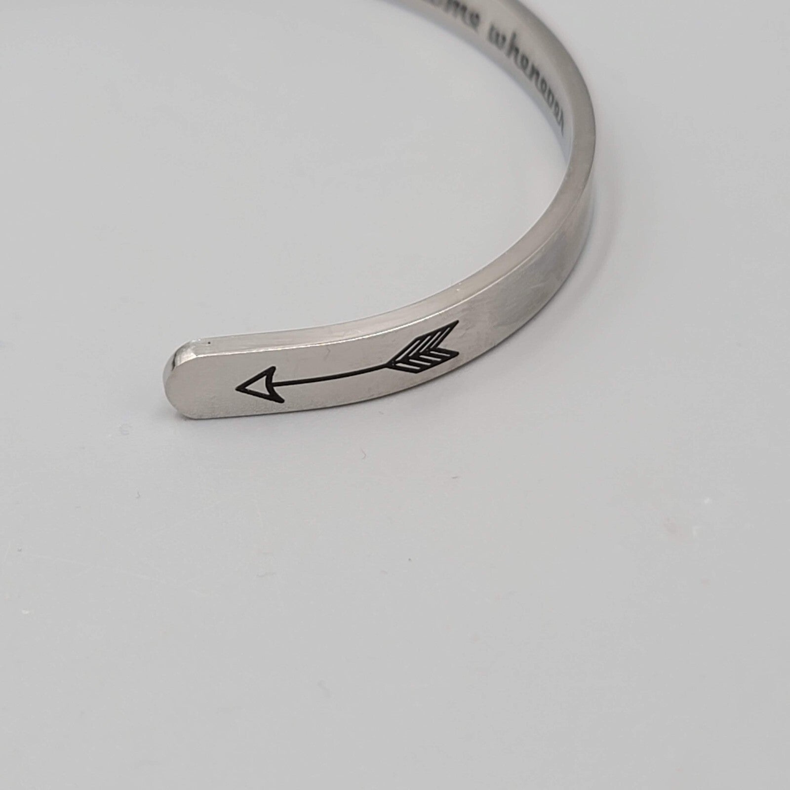 Hidden Message Bracelet Silver tone "Hey, Don't forget you're awesome whenever"
