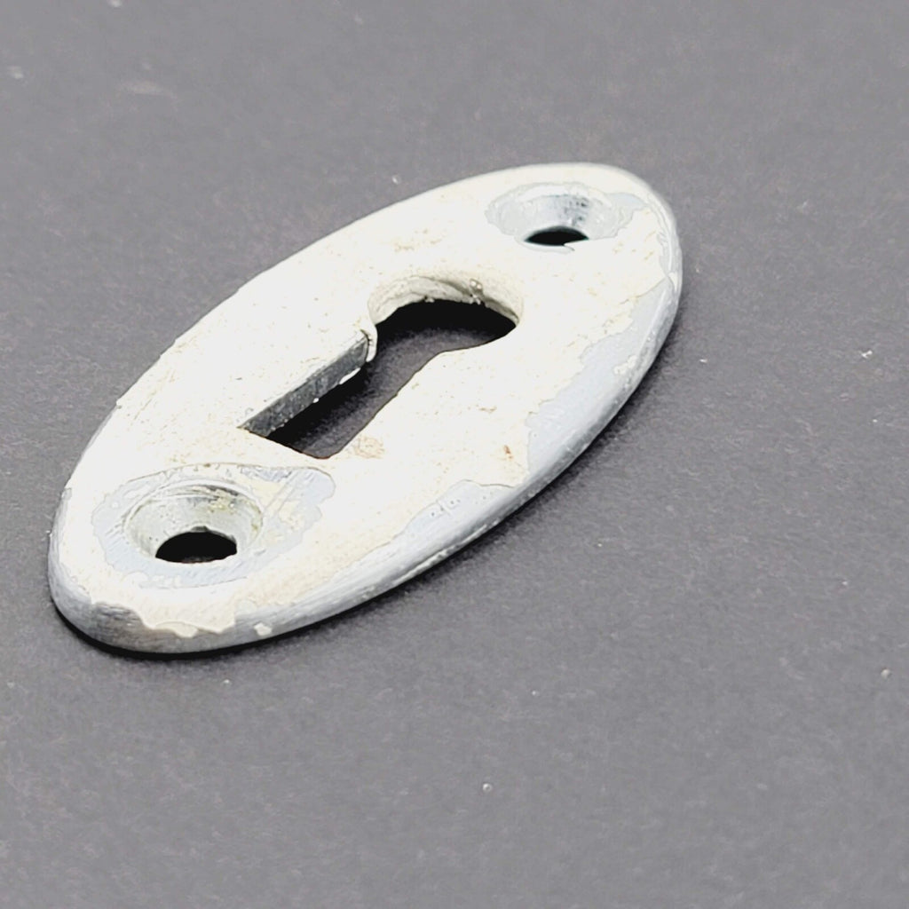 SINGLE Vintage Painted Skeleton Key hole Escutcheon  Salvage 1 7/8" x 7/8"