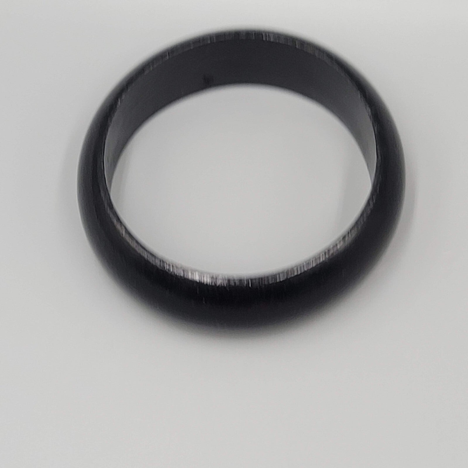 Black Solid Wood Bracelet Retro Bold Wardrobe Staple 8 in x 7/8"