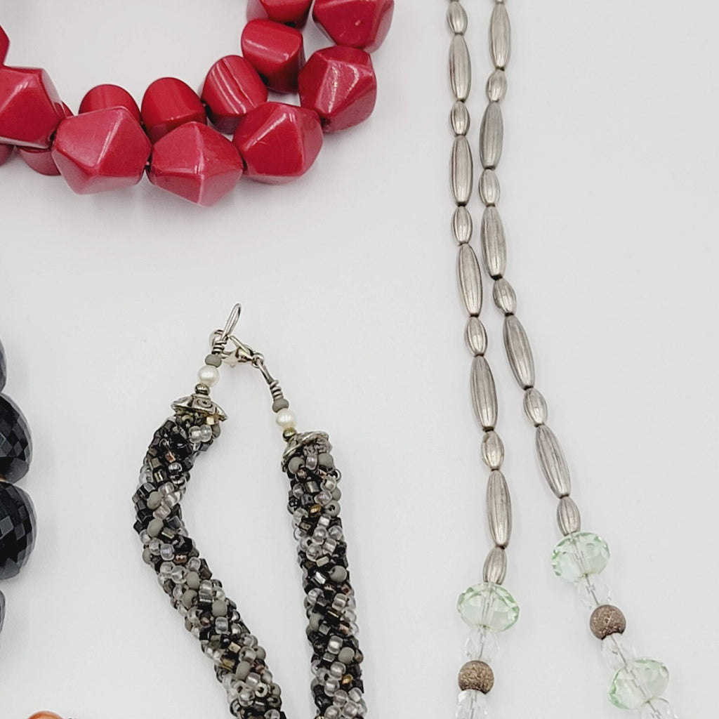 Jewelry Mixed Lot Necklace Bracelets Beaded Stones Glass