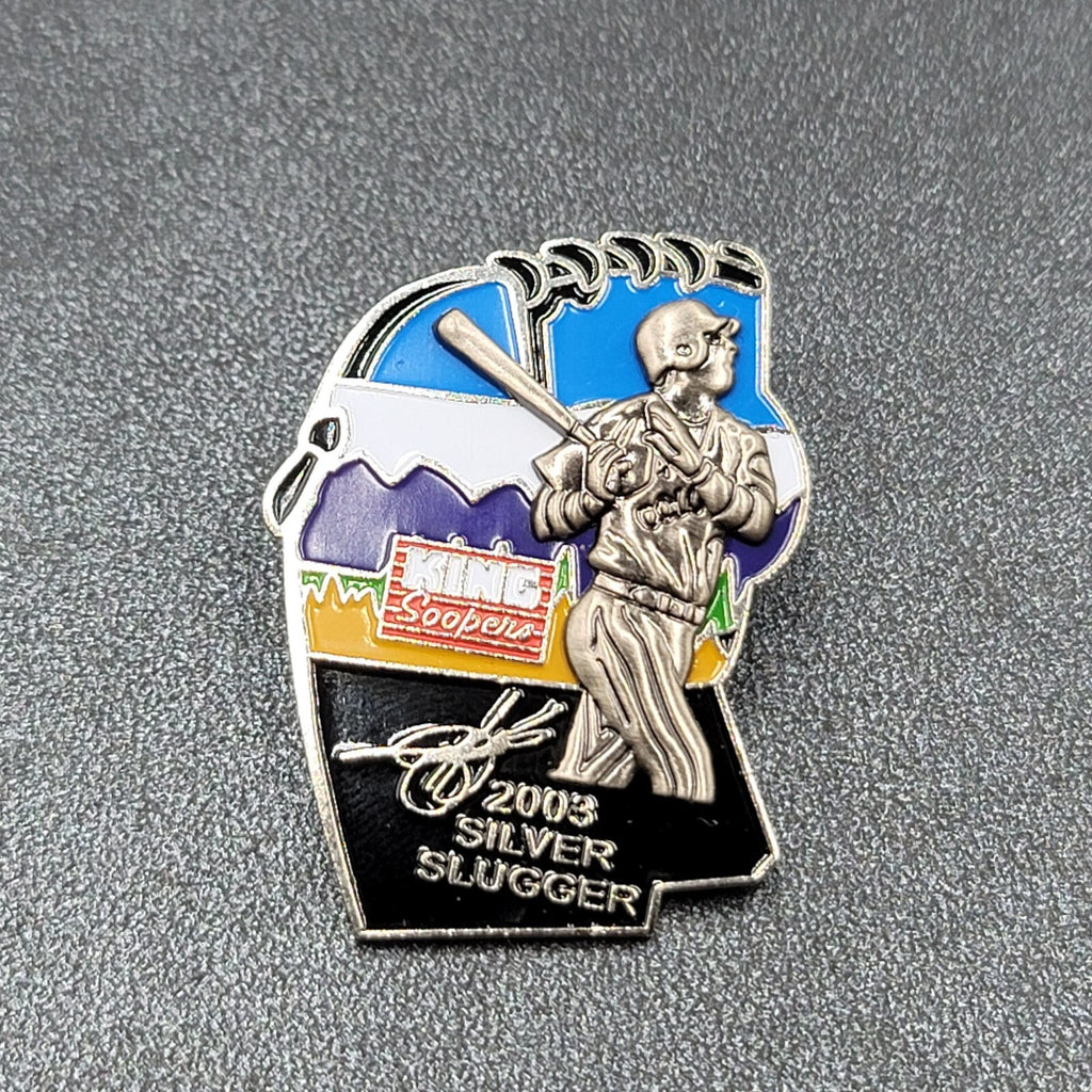 2003 Colorado Rockies pin King Soopers Silver Slugger 1.5"
