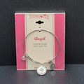 New Footnotes Guardian Angel Stainless Steel Bracelet w Charms Silver tone