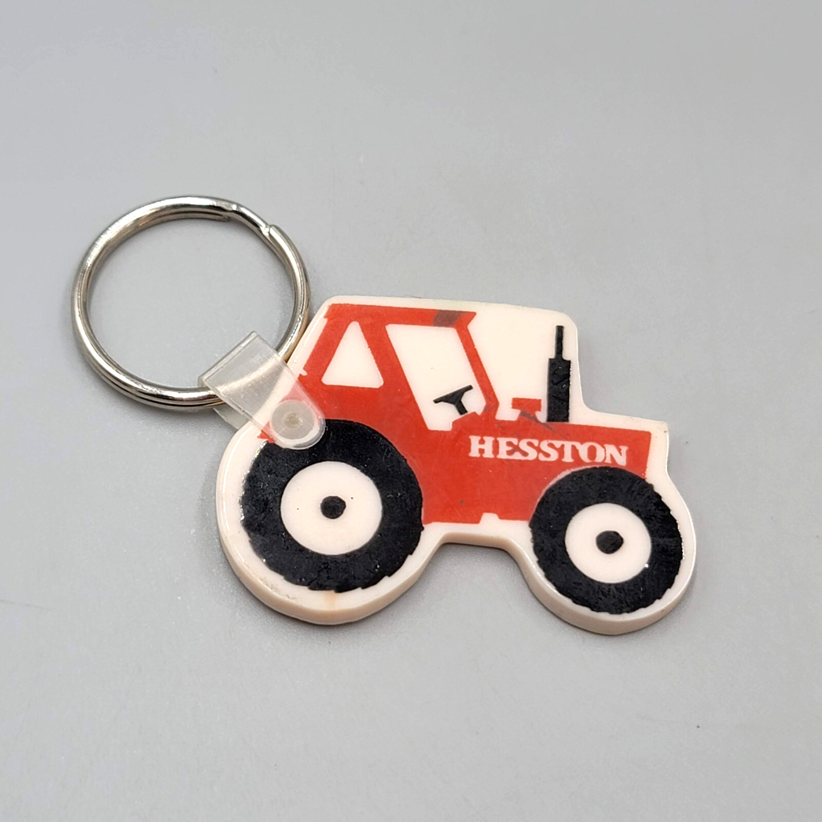 Vintage Hesston Tractor Keychain Rubber