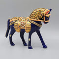 Metal Handmade Semi-Precious Stone Enamel Decorative Horse Figurine India 4.5"