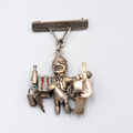 Vintage Sterling Silver Brooch Pin 925 Pendant Peru Figural Junk Dealer SO CUTE!