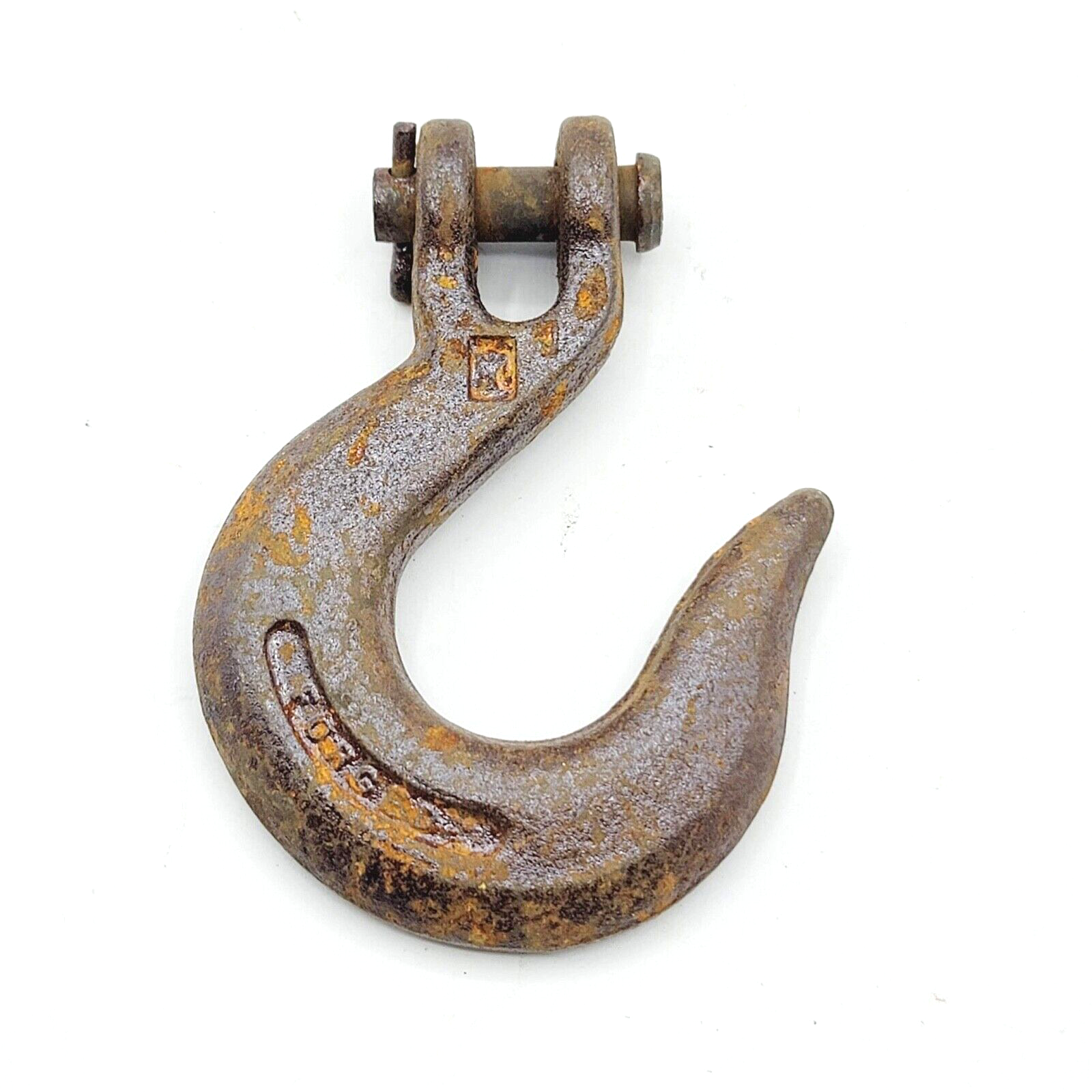 Vintage Forged Cast Iron Hook 4" Salvage Reclaimed Barns Rigging Hoist