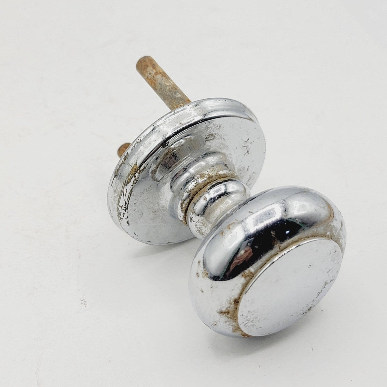 One Single Vintage Steel Door Knob Reclaimed Salvage 2"  MMDH
