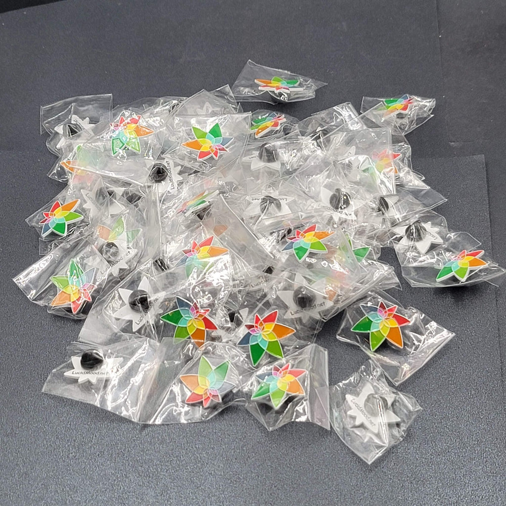Lucid Mood Enamel Pin Lot of 50 Cannabis Colorado Logo 1 1/8"