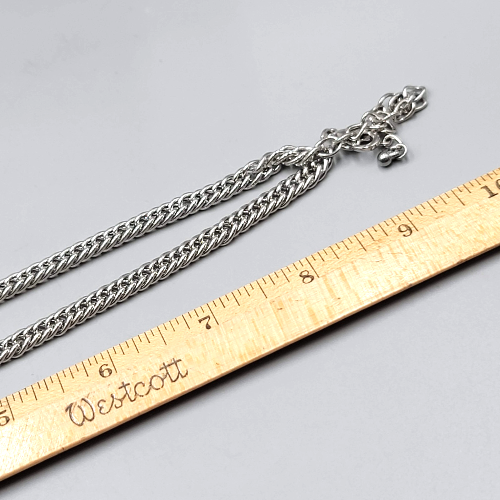 Heavy Chain Necklace Crystal Rhinestone Pendant 18"-20"