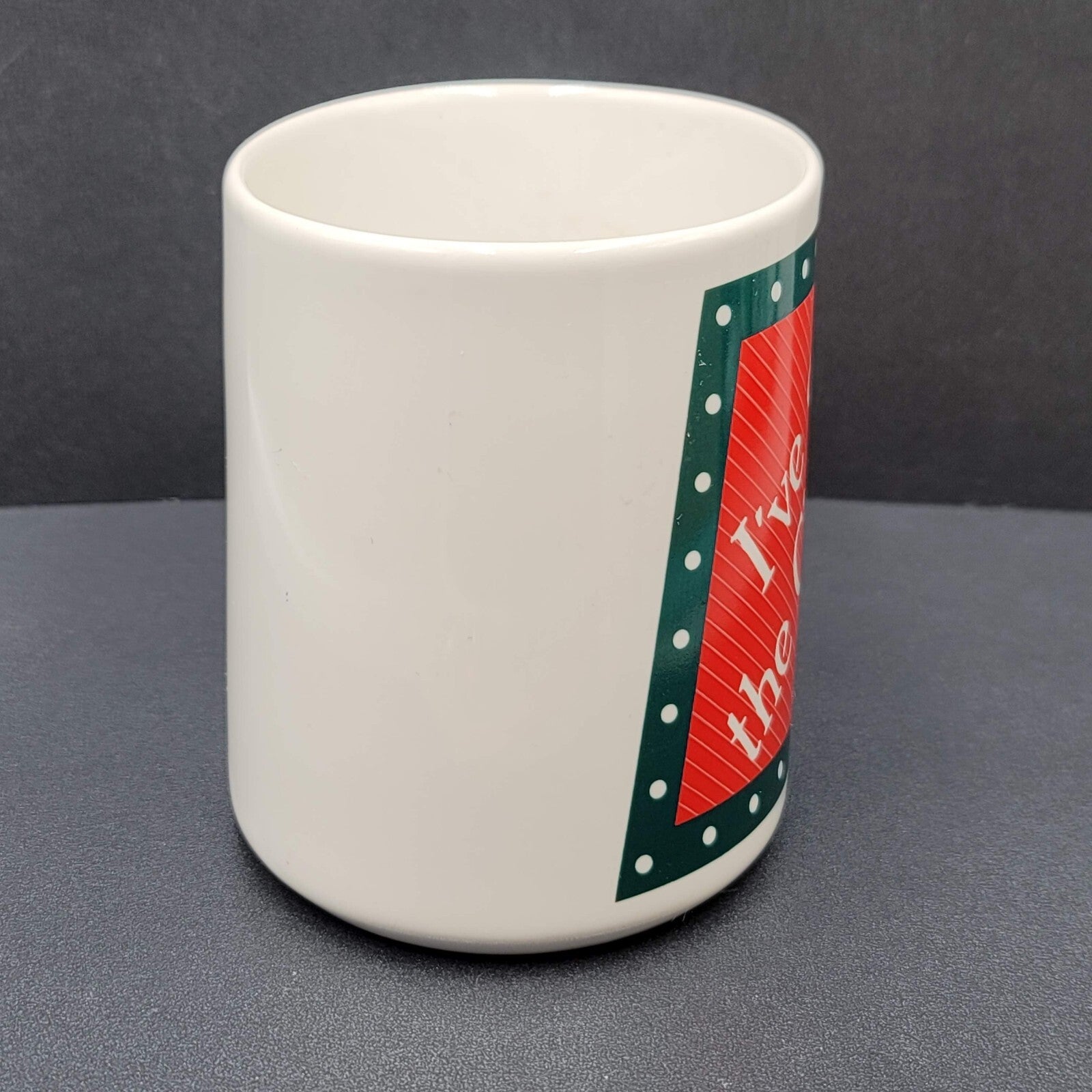 Vintage Holiday Papel Coffee Mug Slants Ive Got Christmas Spirit