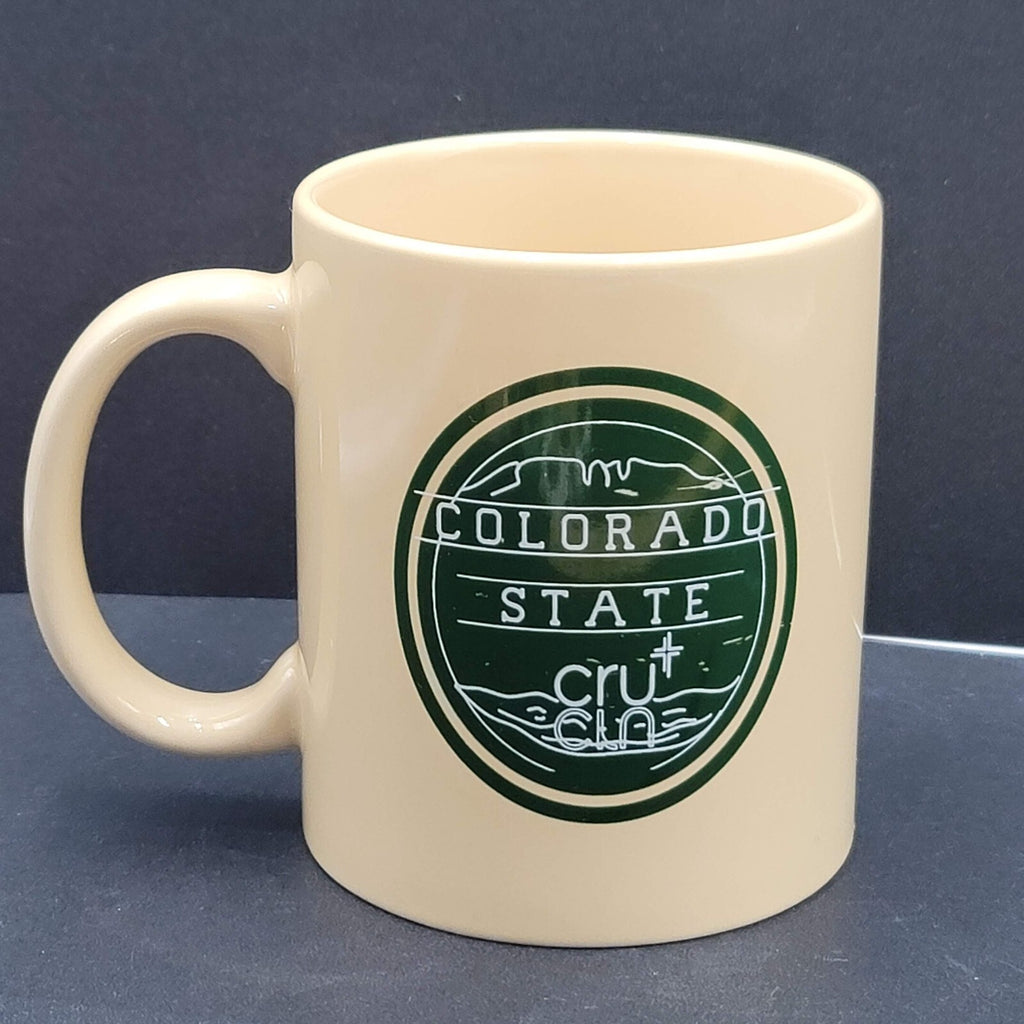 Colorado State Coffee Mug Green Tan White Christian CRU
