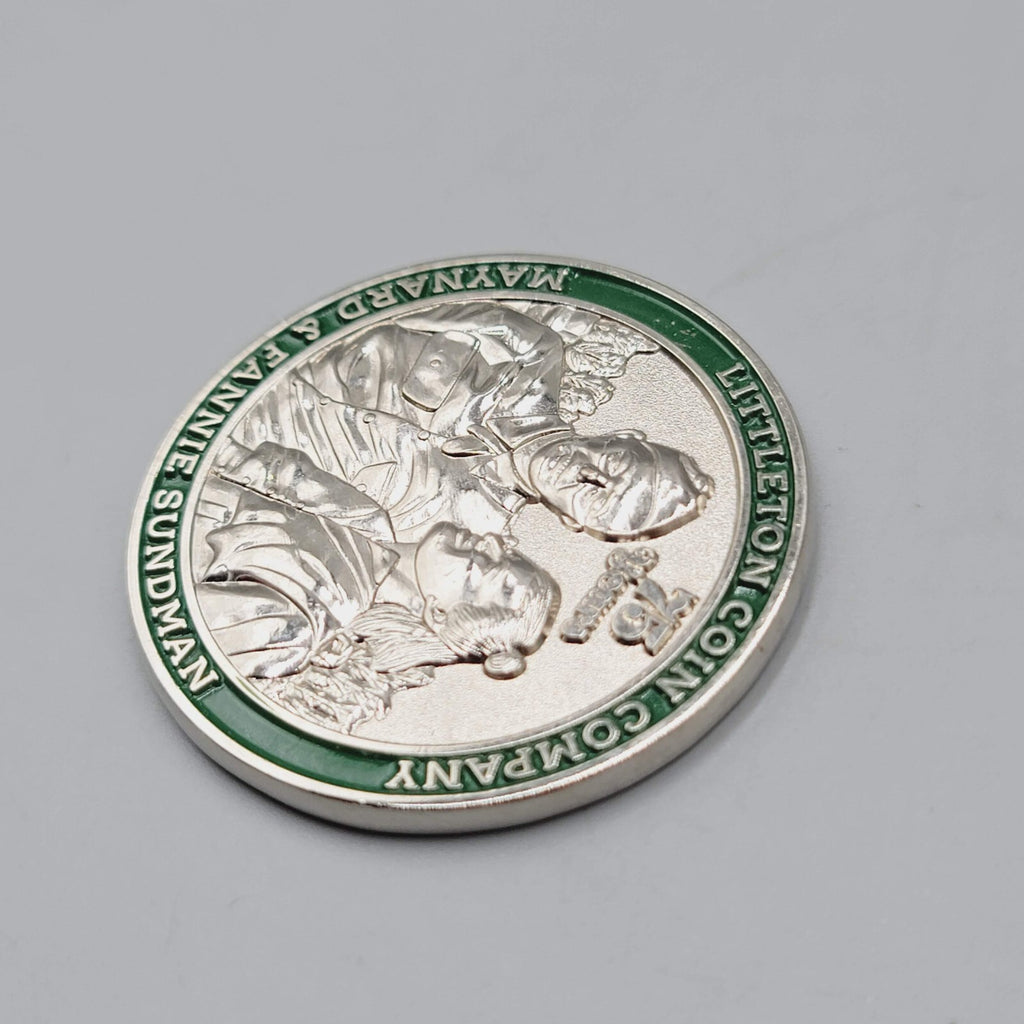 Boy Scout Commemorative Token Coin Maynard & Fannie Sundman 75 Years 1.75"