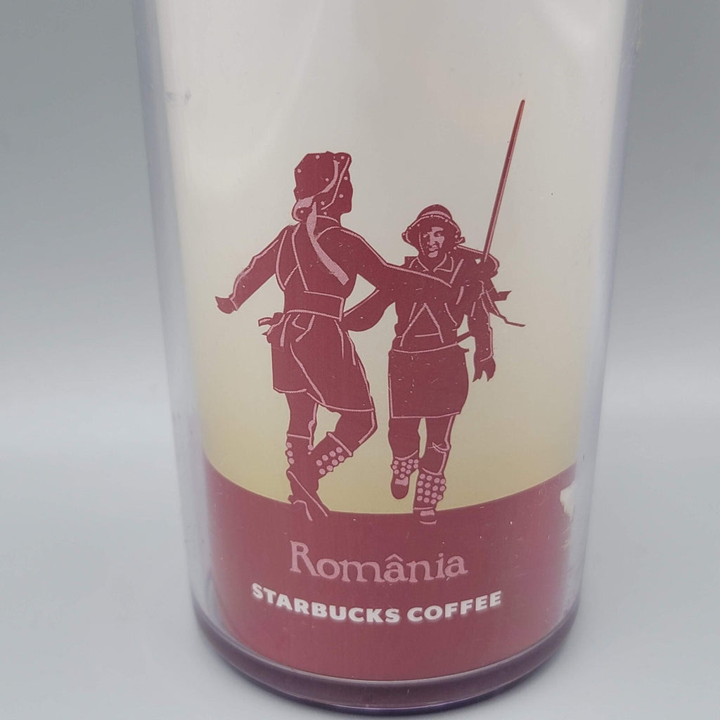 Starbucks Romania Global Icon Collection 12oz Plastic Tumbler 2004