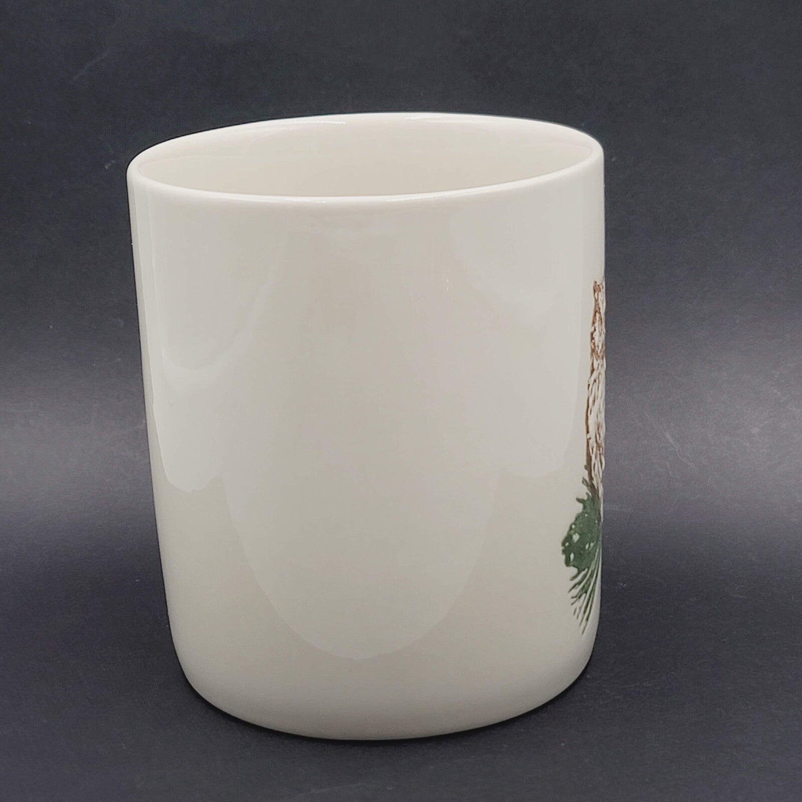 Owl Coffee Mug Embossed Bird White Ceramic  Cup Tag Brand