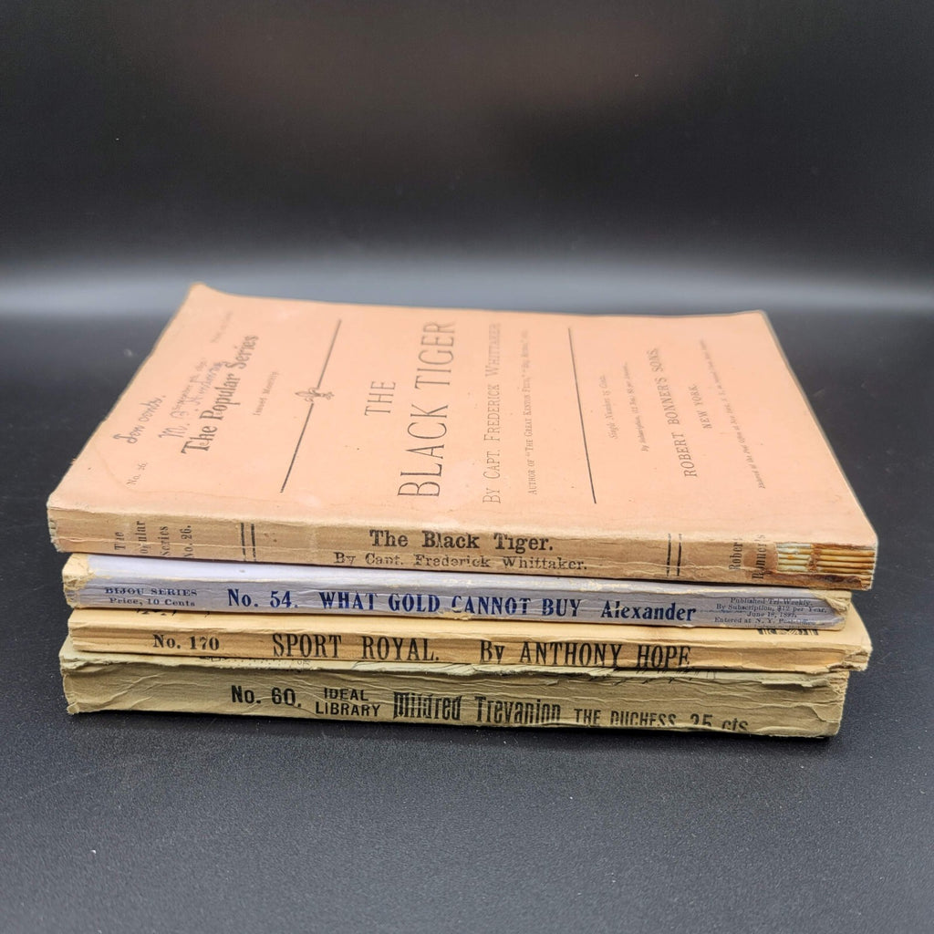 Antique Paperback Books Ideal Library 1899 Popular Series 1892 Lot of 4