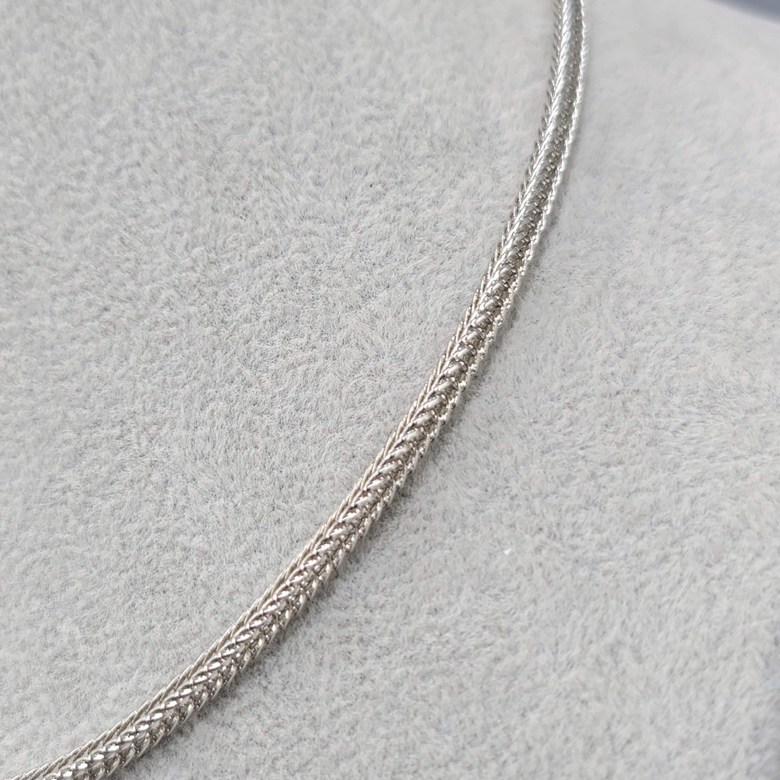 Silver Plated Spiga Chain Necklace Toggle or Lobster Clasp 18 in