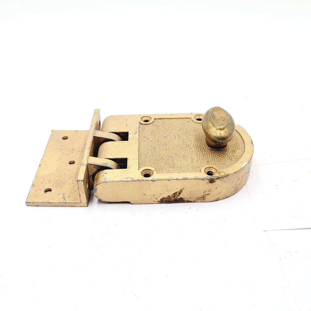 Vintage Hinged Surface Rim Night Lock Latch No Keeper Salvage Reclaimed