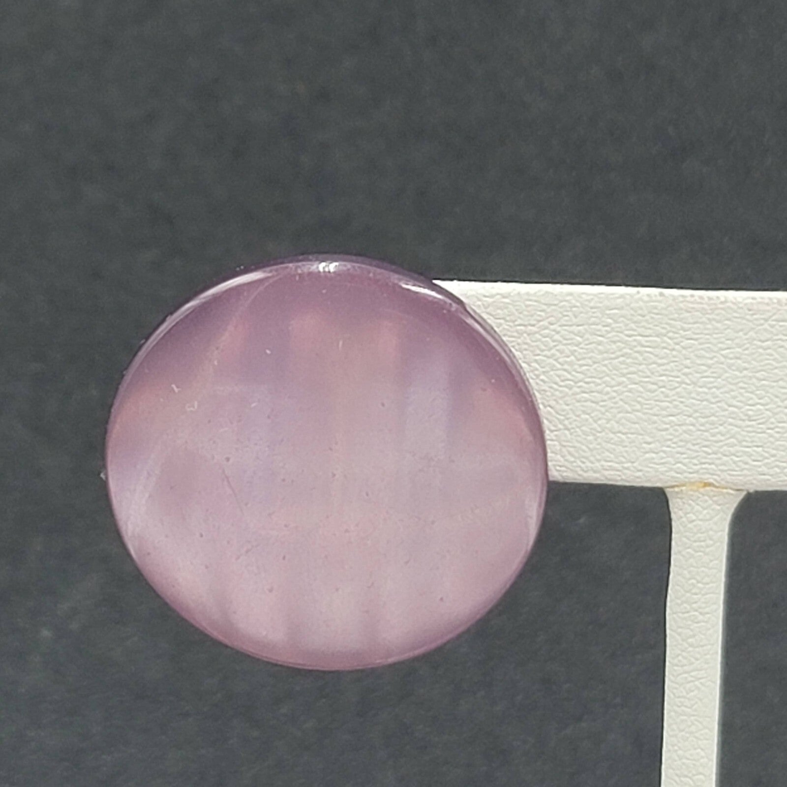 Vintage Pierced Earrings Purple Chatoyant Resin Round Discs 1 1/8"