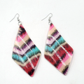 Large Colorful Pierced Earrings Acrylic Statement Dangle 4"