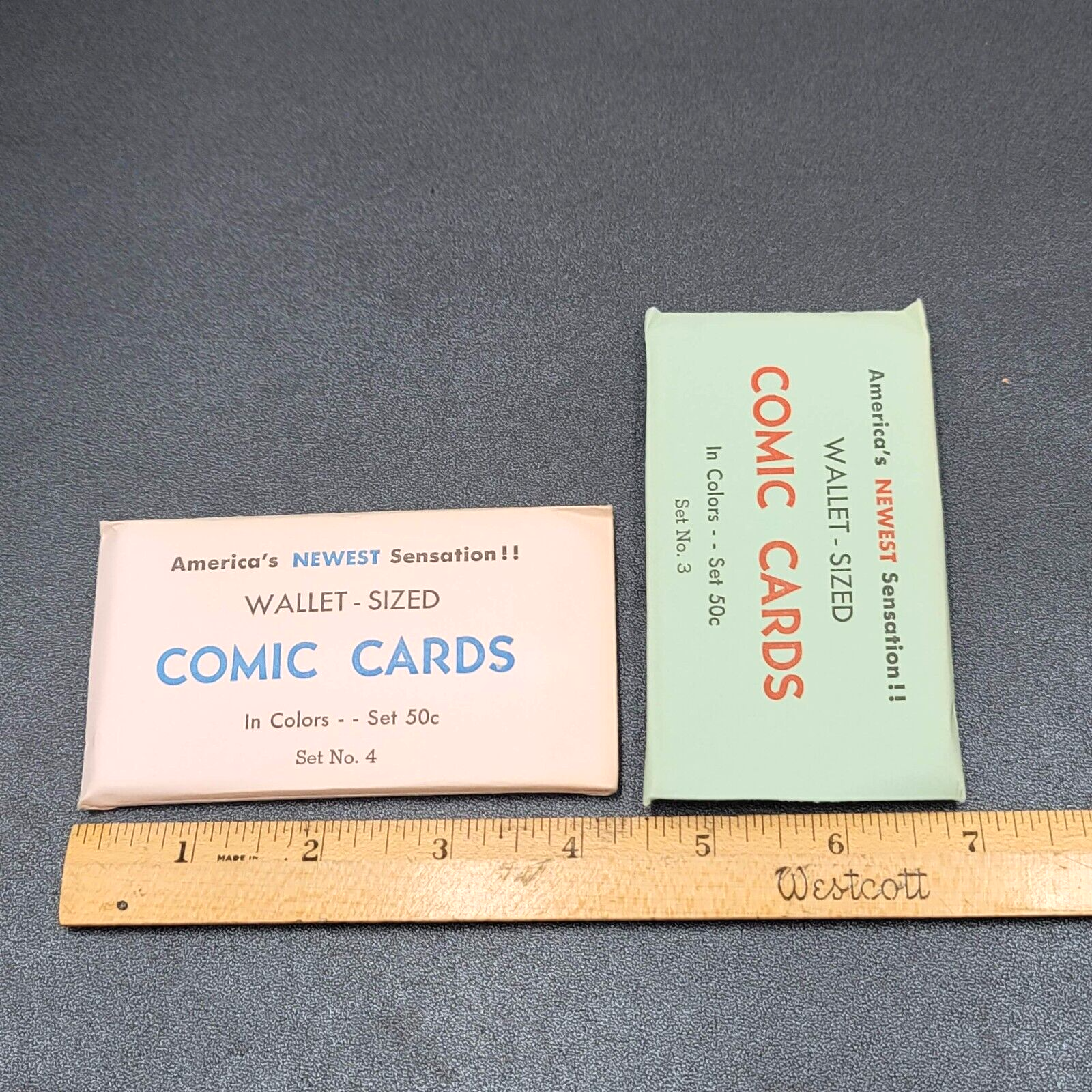 Vintage Adult Novelty Comic Cards Wallet Sized Set 3 and Set 4 SEALED!!