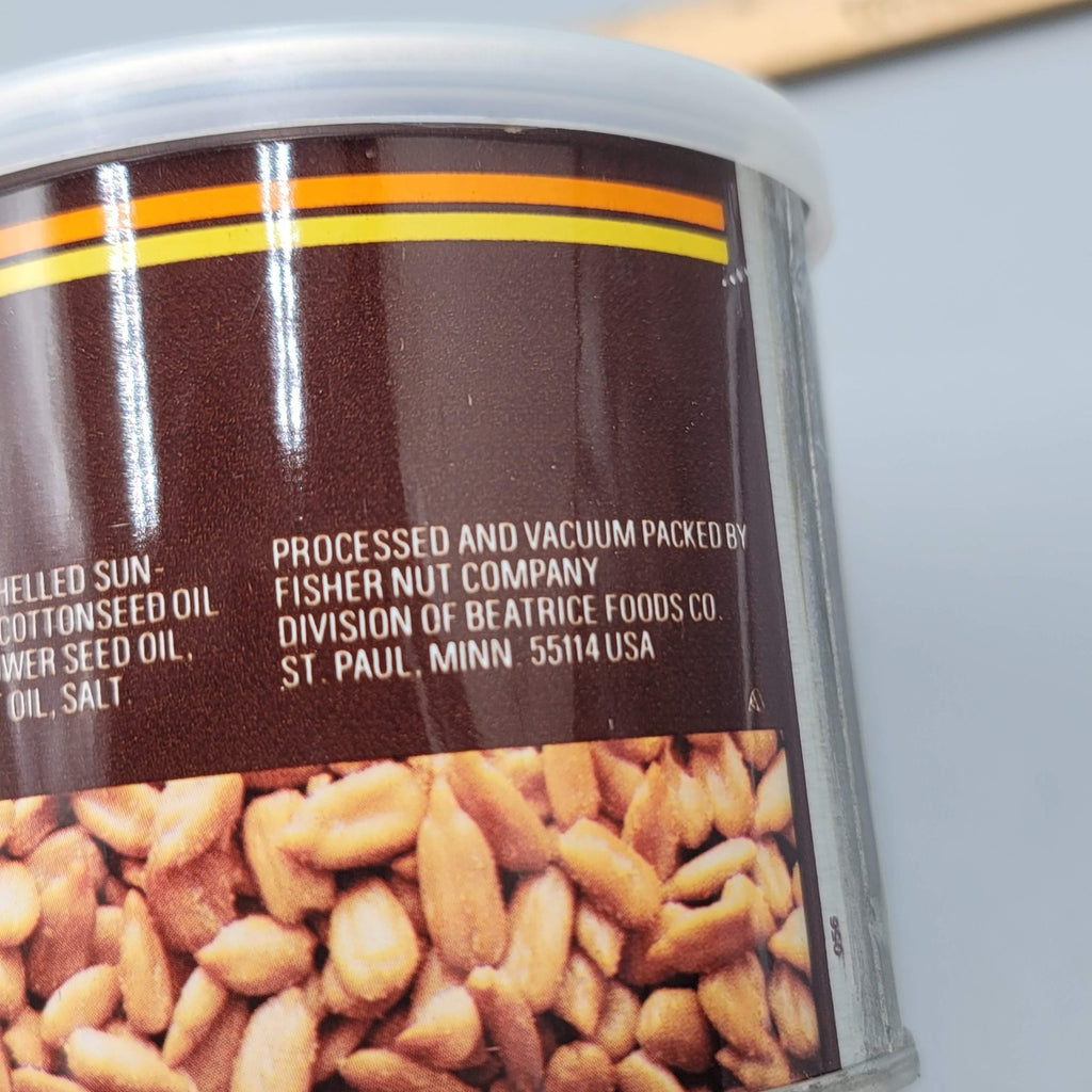 Vintage Fishers Sunflower Nuts Empty Metal Can Lid 6 oz