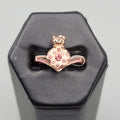 Hello Kitty Fragrant Jewels Ring Size 9 Rose Gold tone Enamel Crystal Pink Donut