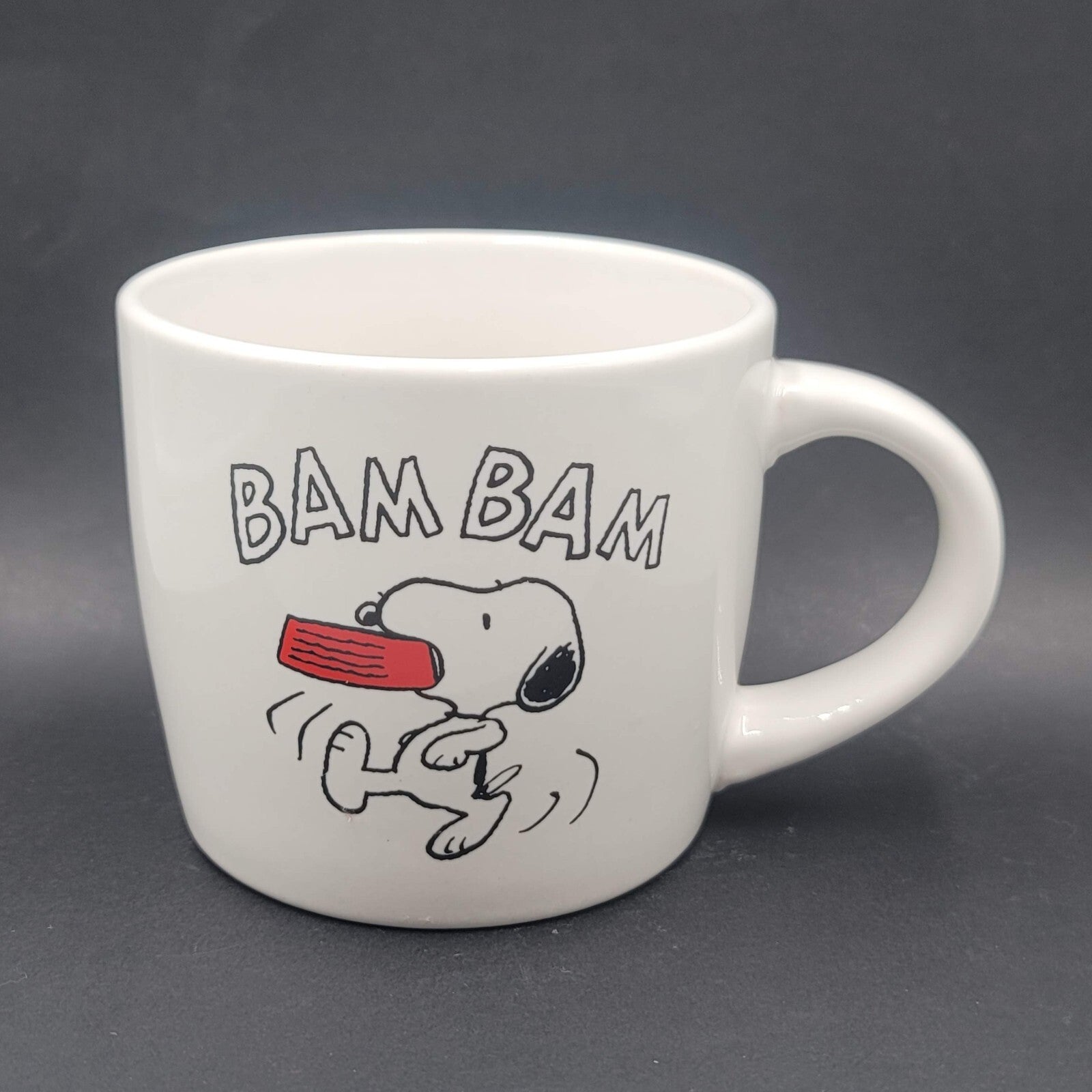 Peanuts Snoopy Bam Bam Stoneware Coffee Mug Tea Cup Modern Gourmet Foods 16 Oz