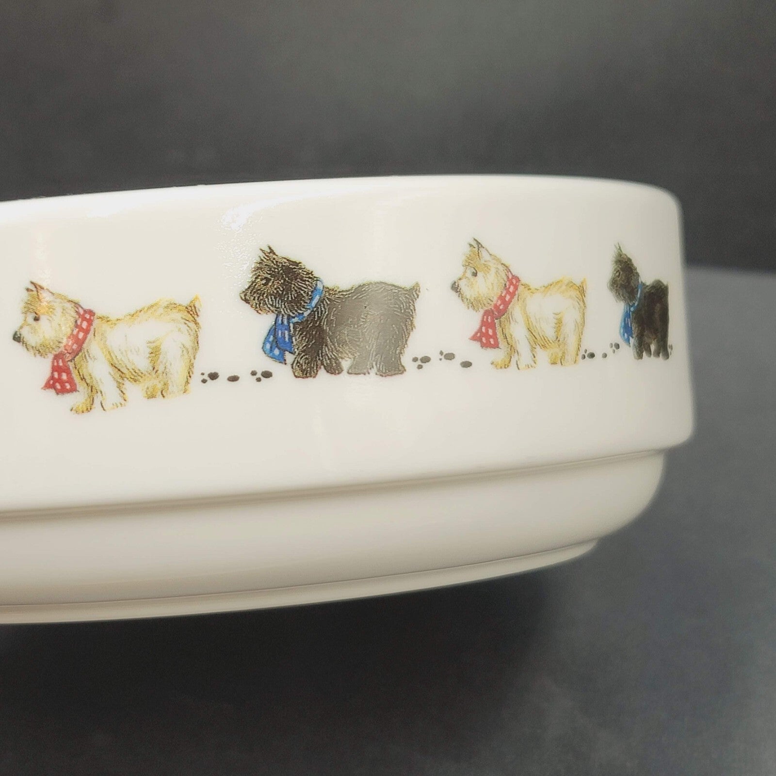 Hudson Middleton Scottie Dogs Bone China England Bowl 6"x2"
