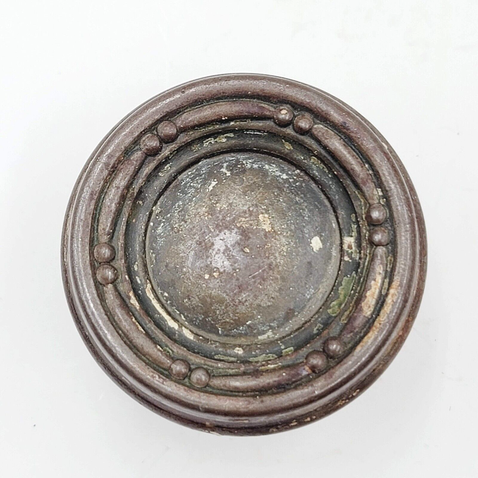 Vintage SINGLE Recessed Ornate Doorknob Salvage Door Hardware 2.25"