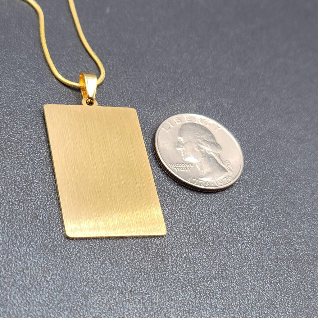 The CHARIOT Tarot Card Pendant Necklace Major Arcana Gold tone 18”.