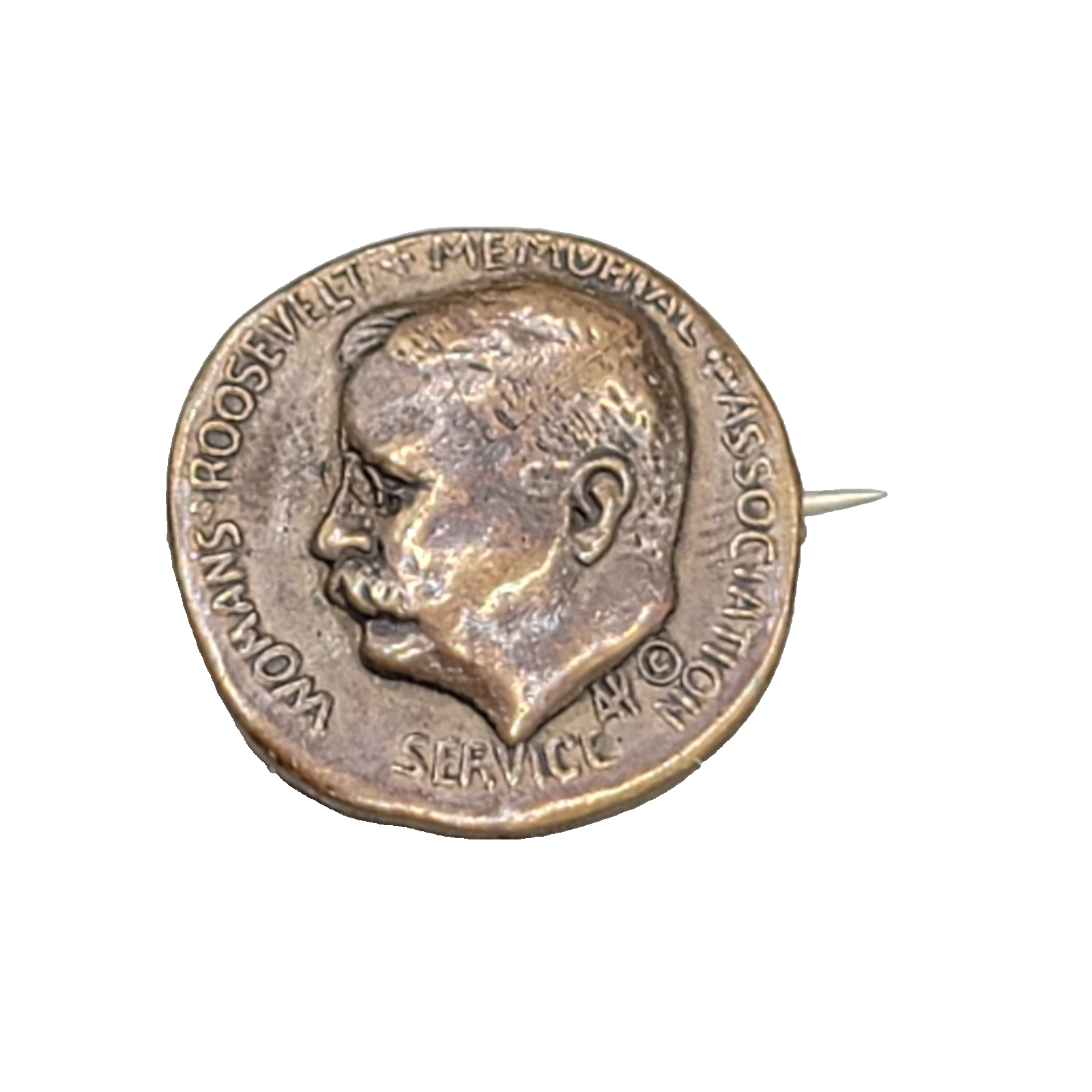 Vintage Theodore Roosevelt Memorial Association Womens Service Pin 1920s WRMA